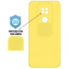 Capa para Motorola Moto G9 Play - Emborrachada Cam Protector Amarela